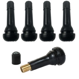 TR413 rubber valves, rubber valves, car valve, tyre valve, black, rim valves, tyres, rubber valves, rim valves, snap-in rubber valves, universal, pack of 5