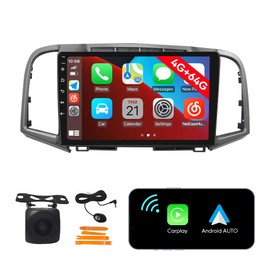 [4G 64G] Android Car Stereo FM Radio Carplay Android Auto 9" Touchscreen Headunit Media Player with Backup Camera for Toyota Venza 2011 2012 2013 2014 2015 2016 2017 2018 2019 2020 2021 LHD
