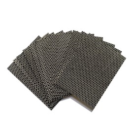 JHZABPO Match Striker Paper Sheet with Self Adhesive Black Colored Honeycomb Pattern 3.9'' *2.9'', 12 Sheets/Bag