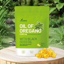 VivoNu Organic Oregano Oil Softgels with Black Cumin | 6000mg Natural  | Gluten-Free Herbal Supplement (300 Capsules) - Specification: Pack of 1