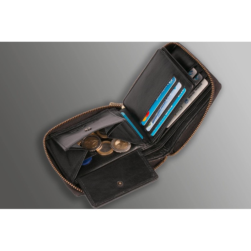 MATADOR Wallet 6404/A YKK Zip Landscape Format, black, rfid wallet