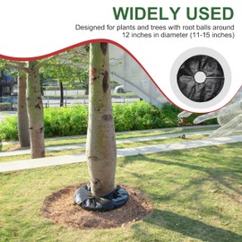 24" Smart 30+Day Tree Watering Mat -Auto Refills, Slow Release,Based on Plant Needs for Root Balls 11" - 15" Tree Watering Bag