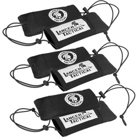 Lancer Tactical Airsoft Barrel Cover Paintball Barrel Cover w/Bungee Cord for Airsoft Guns and Paintball Markers-6 Pack-Black