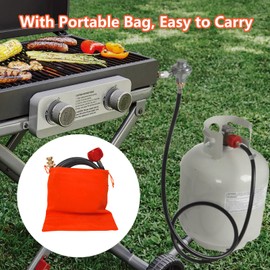 Propane Adapter 1lb to 20lb Converter kit for 5 lb to 40 lb 6 FT Propane Tank Hose Adapter for Weber Q Grill, Buddy Heater Coleman Blackstone Tabletop Griddle More Portable Grills