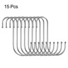 HARFINGTON 15pcs S Hooks 5.7" Metal Hanging S Shaped Hooks