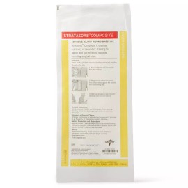 Medline Stratasorb Composite Adhesive Island Wound Dressings, 4" x 10", Each