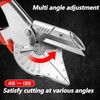QSLKI Mitre Scissors, 45°-135° for Precise Cut, Multifunctional Trunking Scissors,