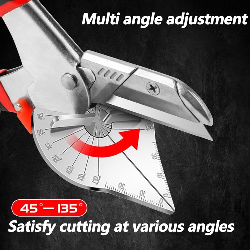 QSLKI Mitre Scissors, 45°-135° for Precise Cut, Multifunctional Trunking Scissors,