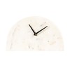 Bloomingville Decorative Half Moon Marble Mantel Clock, White and Black