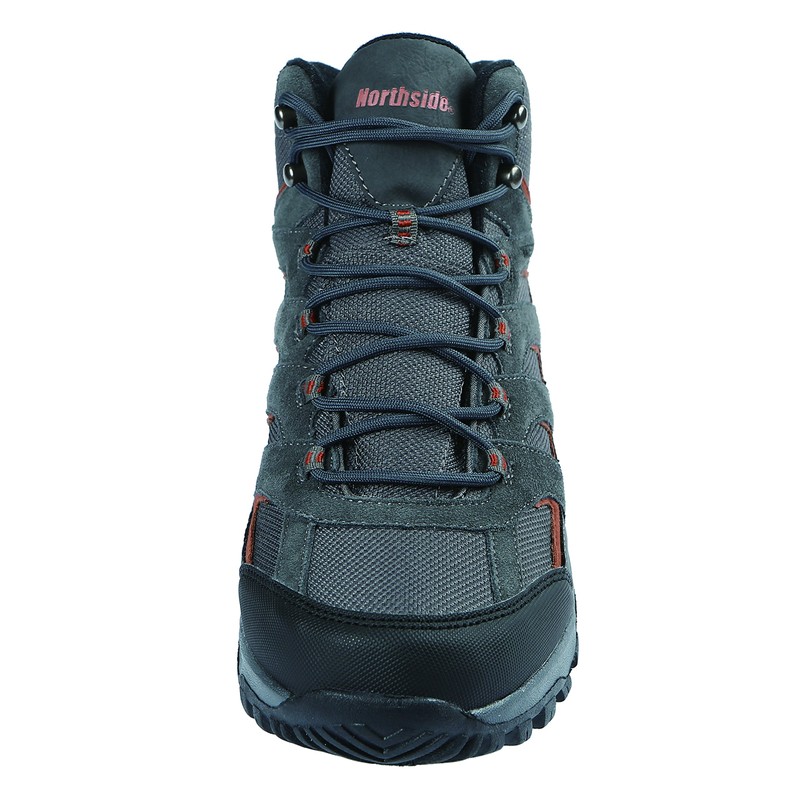 Northside Men's Gresham Mid Waterproof Hiking Boot, Charcoal/Orange, 10 E2