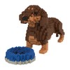 Atomic Building Dachshund/Teckel brown dog. Figure to assemble with nanoblocks.