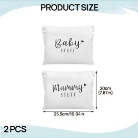 2 Pcs Mother to Be Gifts Canvas Pouch,Mum to Be Gift with Zipper,Cosmetic Bag New Mom Gift,Mom to Be Gift,Gift for Pregnant Women for Pregnant Women New Mom Gifts