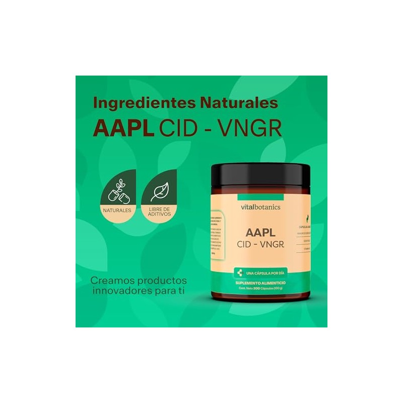 Apple Cider Vinegar Vinagre Sidra de Manzana, Acido Folico y