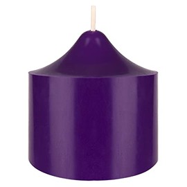 Mega Candles 1 pc Unscented Solid Bell Top Purple Pillar Candles, Hand Poured Premium Wax Candle 3 Inch x 3 Inch, Home Décor, Wedding Centerpieces, Birthdays, Celebrations, Party Events, Memorials