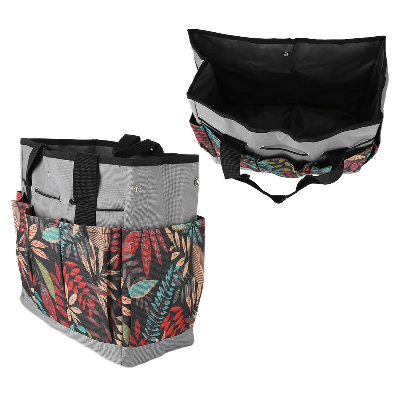 Garden Tote Bag 600D Oxford Cloth Multiple Pockets Lightweight and