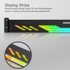 Elprico Graphics Card GPU Holder, ARGB 3Pin 4Pin Slidable, Supports Graphics Card Sag Holder, GPU Holder for Desktop Graphics Card