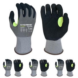Armor Guys Kyorene Pro 00-810 Graphene Cut-Resistant Gloves - Protective Work Gloves with Micro Foam Nitrile Palm Coating Grip, Size XL, 3/Pack