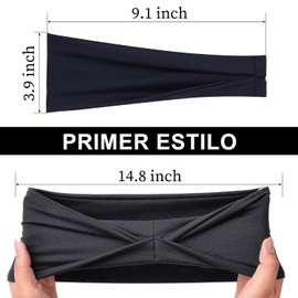 2 Estilos Diademas Deportivas para La Cabeza Unisex, 6-Pack Bandas para El Cabello Deportivas Sweatband, Elástica Banda para El Sudor de Secado Rápido, Antideslizante y Transpirable para Correr, Yoga