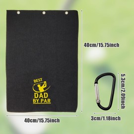 TUONYIS Dad Golf Towel, Funny Dad Golf Gifts for Men Golf Accessories With Clip, Funny Black Golf Towel Golf Ball Towel for Uncle, Men, Golfer, Golf Lover, Retirement Christmas Birthday Gifts (Black)
