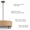 VANZARLA 4-Light Modern Farmhouse Chandelier for Dining Room, Rustic Chandelier