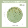 EVYIENEN 50 Pack Sage Green and Gold Paper Plates, 7