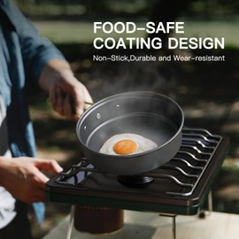 Lixada Camping Pot Set 11-Piece Camping Cookware Camping Tableware 2-3 People with Folding Spoon Fork Cutter Cup Outdoor Cookware Se for Hiking Outdoor BBQ Picnic