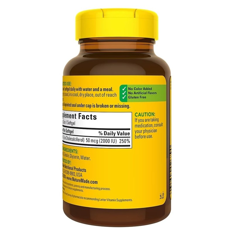 Nature Made Vitamin D3 2000iu 320 Ct. Soft Gels (Packaging