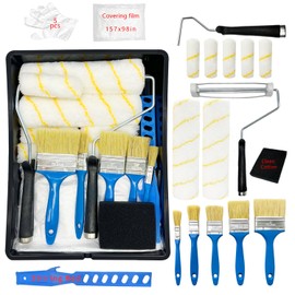GOLADA 9 inch 23PCS Paint Roller Cover Set,Wall Painting Roller Naps for Professional or Home Owners with All Paints and Stains for House or Commercial Use.