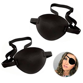 2 Stück Augenklappen Medizinisch,Verstellbare Augenklappe Eye Patches, für Erwachsene Kinder Linke Oder Rechte Augen,bequeme,Amblyopie Erholungsphase,täglicher Gebrauch