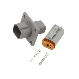 Panel Flange Mount Male & Female Connector Sets for Deutsch DT Series (4 Pin Set)