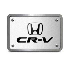 iPick Image Made for Honda CR-V UV Graphic Brushed Billet Aluminum 2 inch Tow Hitch Cover