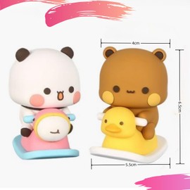 Liyquint 2PCS Bears Car Dashboard Decorations, Merchandise, Merchandise for Car Decor Accessories Tabletop Ornaments, Cute Car Decor Accessories, Gift (Color A+B)