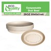 26oz Oval Disposable Compostable Paper Burrito Bowls Heavy-Duty, Eco-Friendly Oval