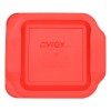 Pyrex 222-PC 8x8" Storage Plastic Lid Cover Red 2 Pack