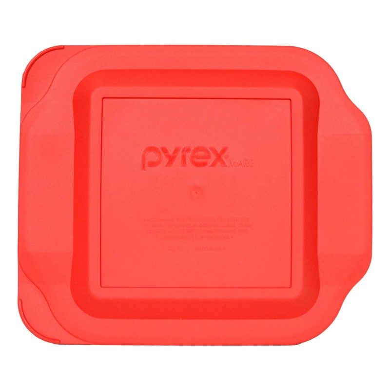 Pyrex 222-PC 8x8" Storage Plastic Lid Cover Red 2 Pack