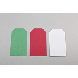 Blank Christmas Tags, Red Green White Paper Gift Tags (60 CT)