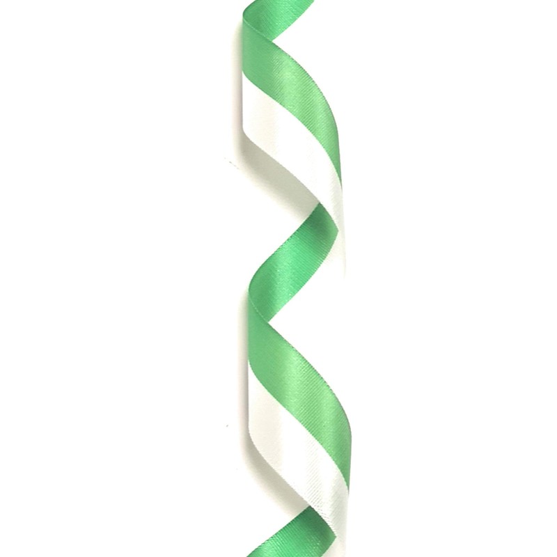 National Ribbon 25 m x 25 mm Green / White