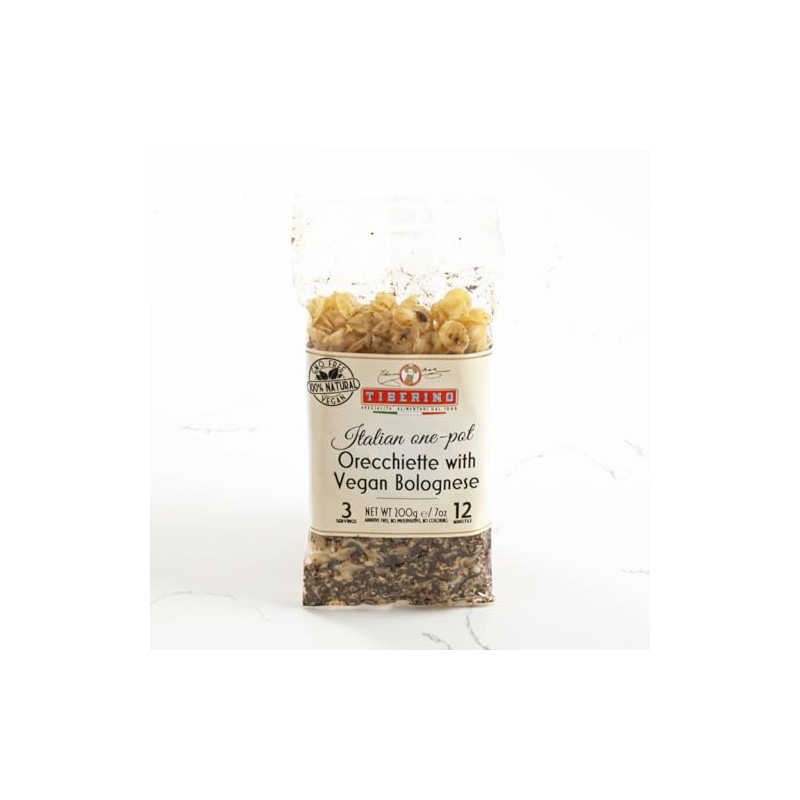 Tiberino Italian One-Pot Meal - Orecchiette Vegan Bolognese (7 ounce)