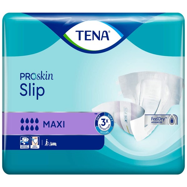 Tena Slip Maxi Small (S) - Absorbent Underwear Protection - for Severe Incontinence and Double Incontinence - USA and 3 x 24 GETTA = 72 Pieces