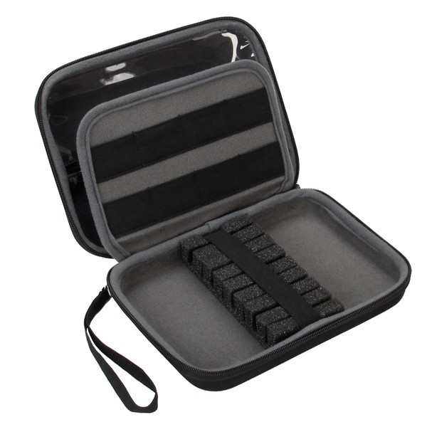 USA Gear Hard Shell Darts Case - Darts Holder for 8 Darts and Accessories, Tips, Axles and Steering Wheels - Compatible with Soft Tip and Steel Tip Darts (Black)