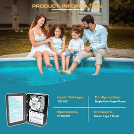 T101 Electromechanical Timer Switch 12 ON/Off Operations-Manual Override & Included Trippers