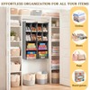 4 Tier Hanging Closet Organizer, 12 Compartments Dual Row Storage,