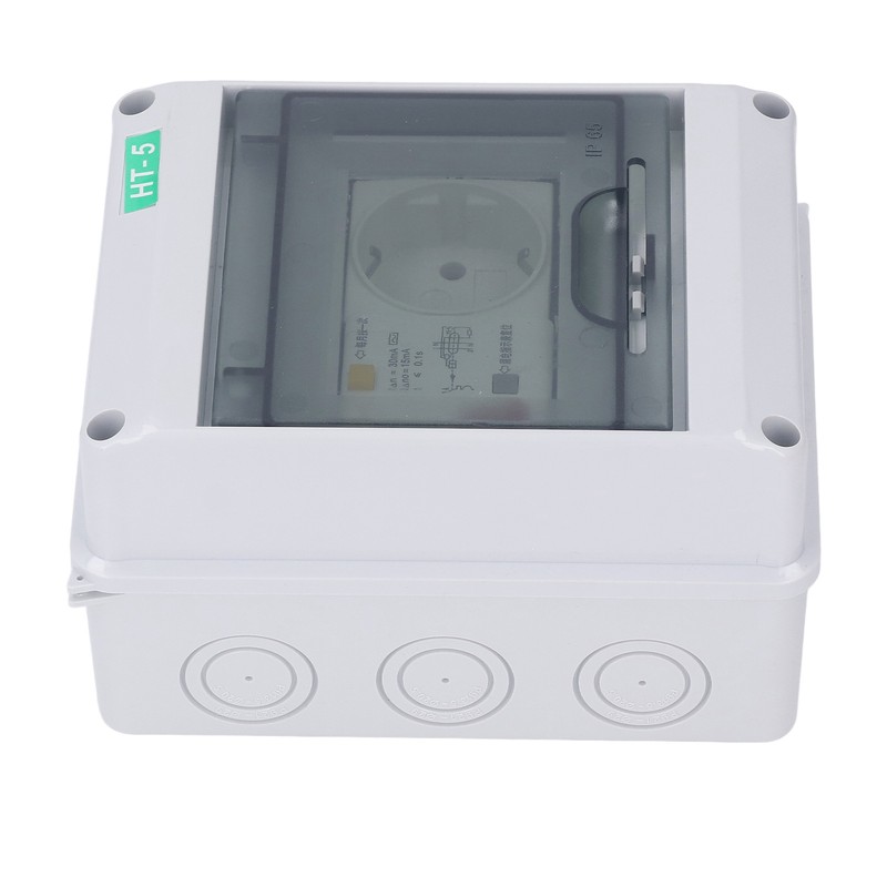 Circuit Breaker Box Waterproof 2 Holes EU Socket 250VAC Power