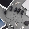 Tiosen 10Pcs Black Nylon Lanyard Straps with Phone Cords, Key