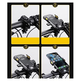 TSTS Bases de Celular para Automóvil Soporte De Teléfono Móvil De Bicicleta 360  Motorcillo Rotativo Retrovisor Espejo Retrovisor De Teléfono Móvil   