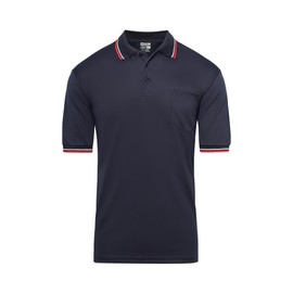 Murray Sporting Goods Baseball/Softball Umpire Shirt Accessory Bundle - Shirt, Bag, Brush, Indicator Clicker Accessory Kit (Navy Blue, Small)