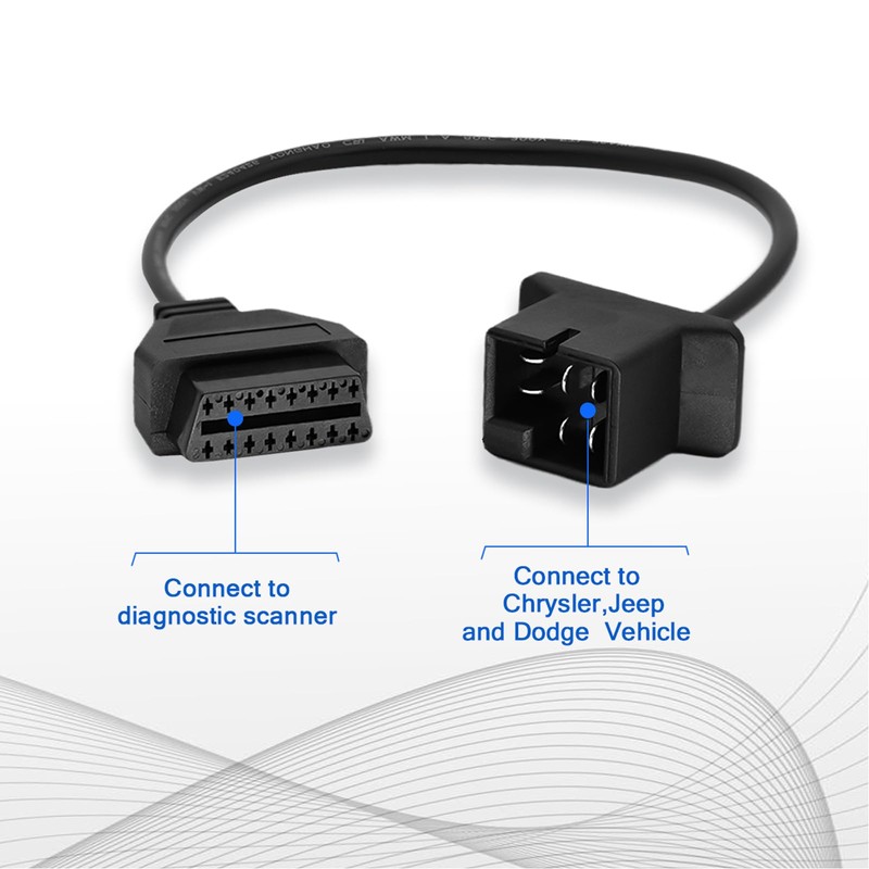 AMHTDOL OBD1 to OBD2 Adapter Fit for Chrysler 6pin to