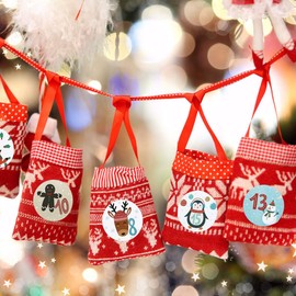 KESOTE 2 Sheets Advent Calendar Number Stickers 1-24 Cute Christmas Calendar Stickers for Crafting Christmas DIY Labels