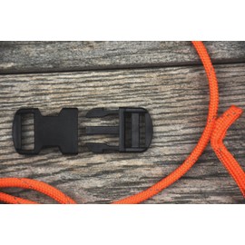 SE Black 1/2" Paracord Bracelet Buckles Set (12 PC.) - OD-B1513BB