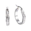 Aretes Arracadas Coquetas Acero Inoxidable Zirconias Blancas (Plateado)